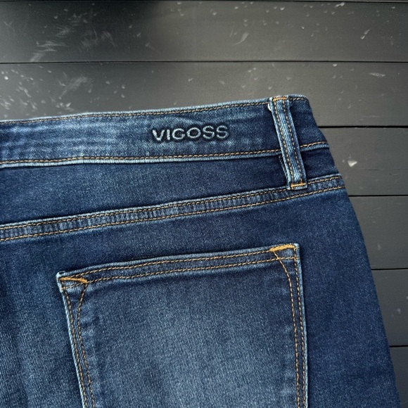Vigoss Blue Jean Shorts Distressed Frayed Hem - Picture 8 of 9